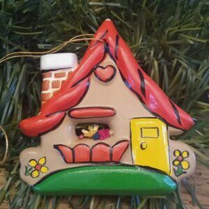 Ceramic House/Cottage Christmas Ornament